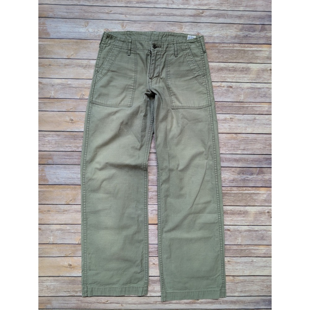 orSlow 01-5032 Slim Fit Fatigue Pants Men's 30 Olive Green Japan Baker